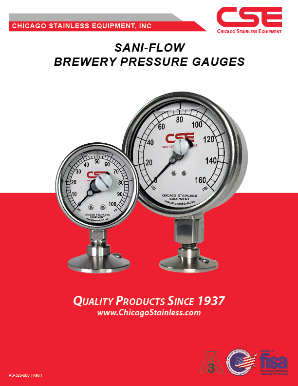 Sani-Flow Brewery Pressure Gauge Brochure