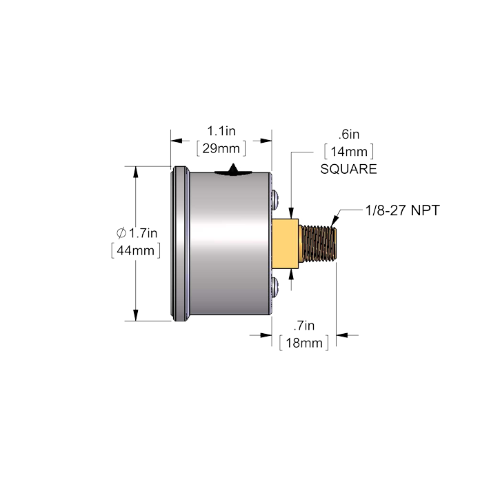 Pressure Gauge Sideview